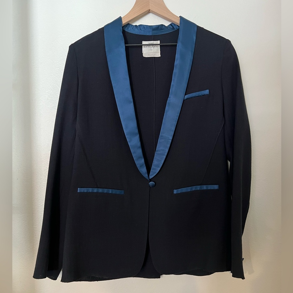 Forte_Forte blazer blue size 6 women viscose